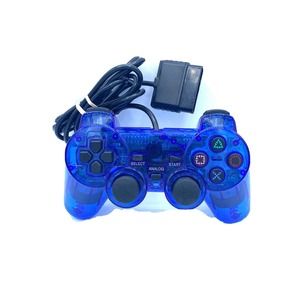 Aftermarket 3rd Party Clear Blue PS2 Playstation 2 Wired Controller - Tested